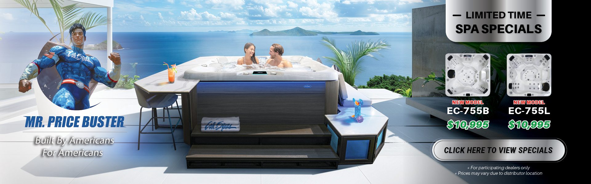 Calspas hot tub being used in a family setting - Wichita